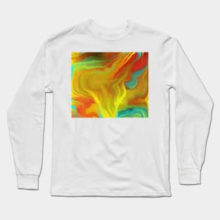 AGATE ABSTRACT OIL PAINTING Long Sleeve T-Shirt